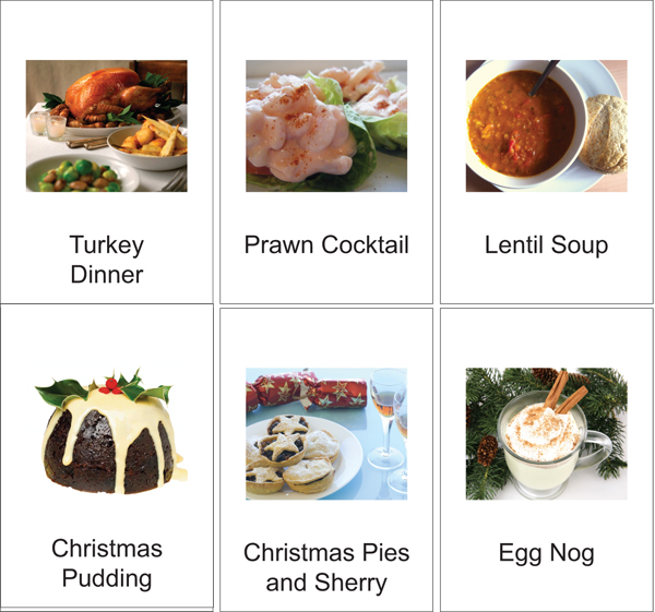 Magnetic Christmas Menu Cards Pack 1 Magnetic Christmas Menu Cards Pack